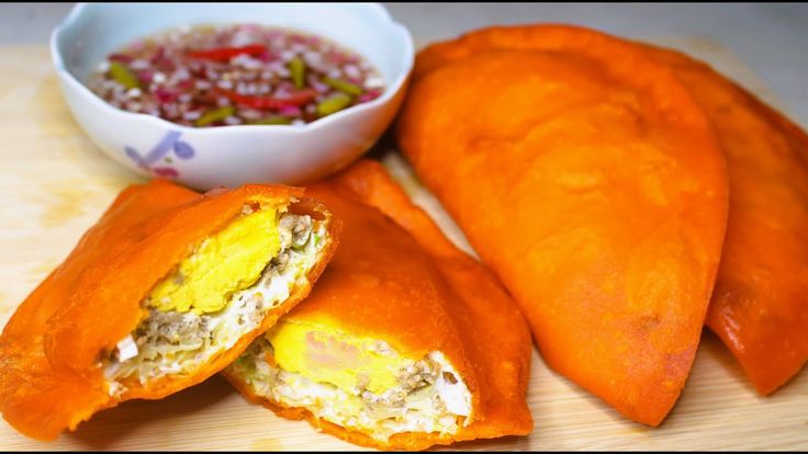 Empanadas with vinegar dipping sauce